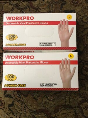 Workpro Pisposable Vinyl Protective Gloves (Gant)